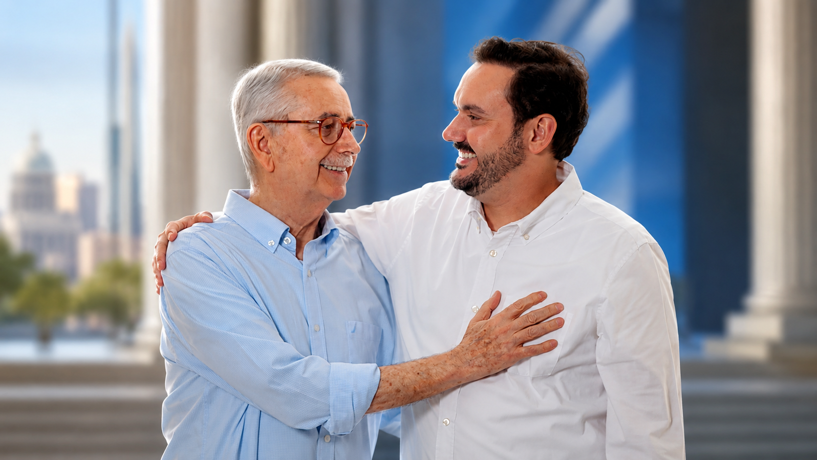 Chico Sardelli conversando com Franco Sardelli